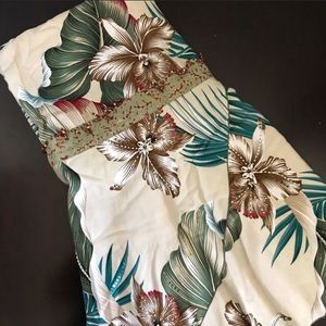 KU DE TA Tropical Print Beaded Maxi Long Skirt L